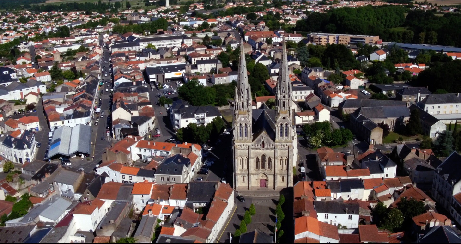 Vue de Machecoul-Saint-Même, secteur d’intervention de Retz Ouvertures